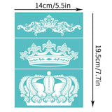 2 Pcs Heart Pattern Mesh Stencil Self-Adhesive Silk Screen Transfer Stencils