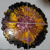 2 Pcs Crystal Epoxy Resin Mold Coaster Casting Silicone Mould DIY