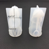 Bunny Shape Silicone Mold for Wax, Plaster, Soap, Candle, Pudding - 2 Pcs/Set