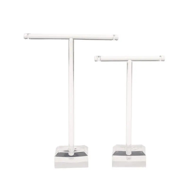 2 Pcs Earrings Shelf Jewelry Display T Shape Stand Show Charms Showcase