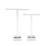 2 Pcs Earrings Shelf Jewelry Display T Shape Stand Show Charms Showcase