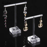 2 Pcs Earrings Shelf Jewelry Display T Shape Stand Show Charms Showcase