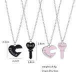 Honey Love Couple Pendant Necklace BFF Friendship Jewelry Gift