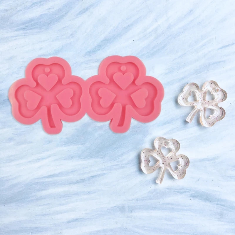 Four Leaf Clover Earrings & Keychain Mold DIY Crafts Jewelry Making