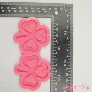 Four Leaf Clover Earrings & Keychain Mold DIY Crafts Jewelry Making