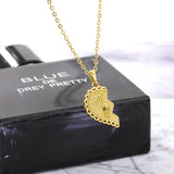 Heart Pendant Necklaces For Couples Love Letter Jewelry Christmas Gift