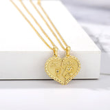 Heart Pendant Necklaces For Couples Love Letter Jewelry Christmas Gift