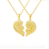 Heart Pendant Necklaces For Couples Love Letter Jewelry Christmas Gift