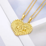 Heart Pendant Necklaces For Couples Love Letter Jewelry Christmas Gift