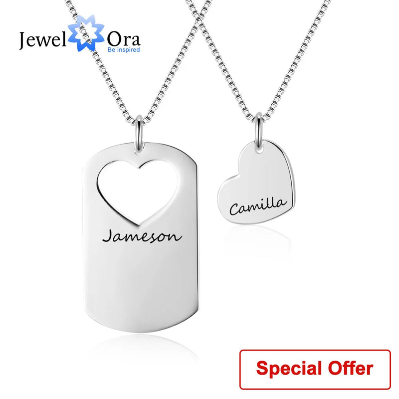 Personalized Name Couple Necklace Sets Friendship BFF Necklaces (NE102388)