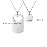 Personalized Name Couple Necklace Sets Friendship BFF Necklaces (NE102388)