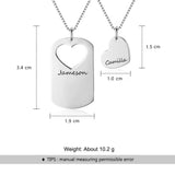 Personalized Name Couple Necklace Sets Friendship BFF Necklaces (NE102388)