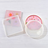 Set of 2 Coaster Crystal Epoxy Resin Molds DIY Crafts