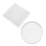 Set of 2 Coaster Crystal Epoxy Resin Molds DIY Crafts