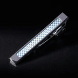 2 Pcs/Set Carbon Fiber Tie Clip Classic Businessman Necktie Fit