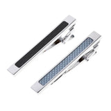 2 Pcs/Set Carbon Fiber Tie Clip Classic Businessman Necktie Fit
