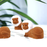 2 Pcs/Set Velvet Lion Gift Boxes for Jewellry Wrap