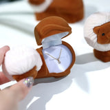 2 Pcs/Set Velvet Lion Gift Boxes for Jewellry Wrap