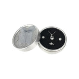 2 Pcs Silver Ribbon Cardboard Jewelry Organiser Case