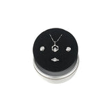 2 Pcs Silver Ribbon Cardboard Jewelry Organiser Case