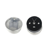 2 Pcs Silver Ribbon Cardboard Jewelry Organiser Case