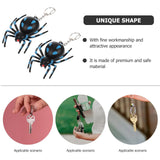 2 Pcs Spider Keychain Halloween Chains Pendant Decor