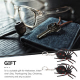 2 Pcs Spider Keychain Halloween Chains Pendant Decor