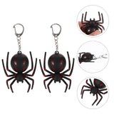 2 Pcs Spider Keychain Halloween Chains Pendant Decor