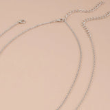 2 Pcs Stainless Steel Charm Knot Heart Pendants Necklaces for Sister