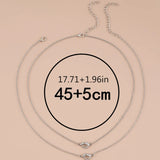 2 Pcs Stainless Steel Charm Knot Heart Pendants Necklaces for Sister