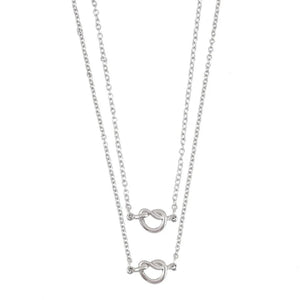 2 Pcs Heart Pendant Sister Necklaces Friendship Jewelry