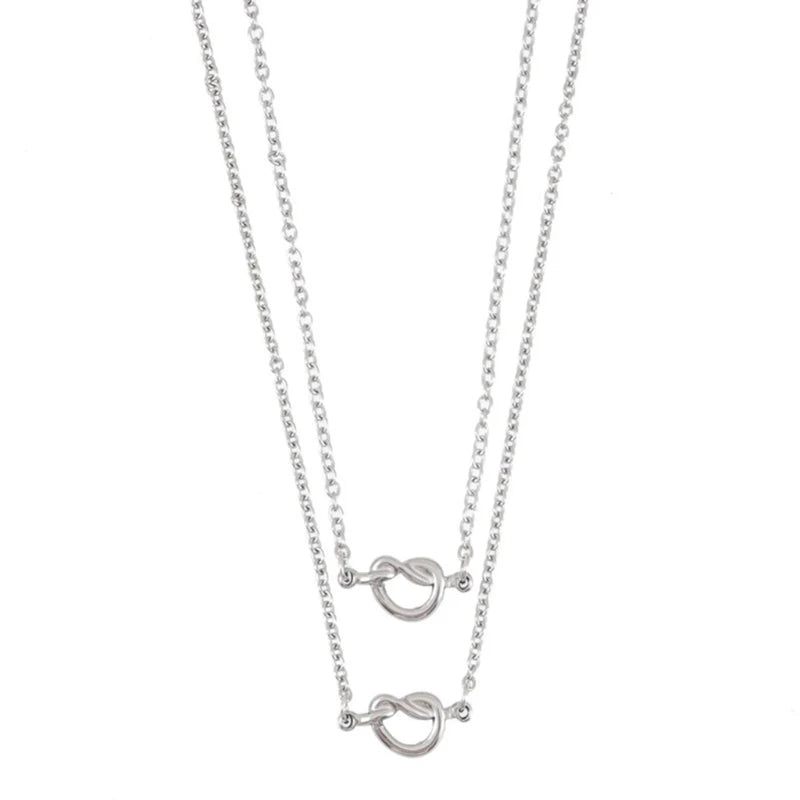 2 Pcs Heart Pendant Sister Necklaces Friendship Jewelry