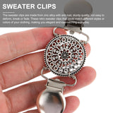 2 Pcs Women's Sweater Clip Neckline Buckle Jackets Brooches Pin