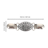 2 Pcs Women's Sweater Clip Neckline Buckle Jackets Brooches Pin