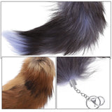 2 Pcs Women Fox Fur Keychain Purse Charm Chains Car Keys Backpack Ornament