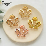 2 Pcs Crown Hair Claws for Women Silver Plating Hairpin Wedding