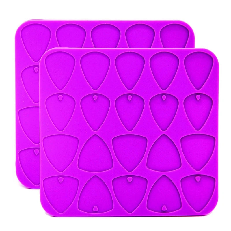 2 Pcs Guitar Picks Epoxy Resin Molds Silicone Mould
