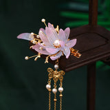 2 Pcs Wedding Hairgrips Tassel Pearls Hair Clips Bridal Hair Jewelry