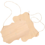 2 Pcs Wood Signs Blank DIY Paint Craft Child Ornament