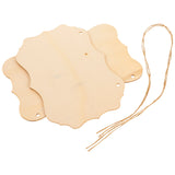 2 Pcs Wood Signs Blank DIY Paint Craft Child Ornament