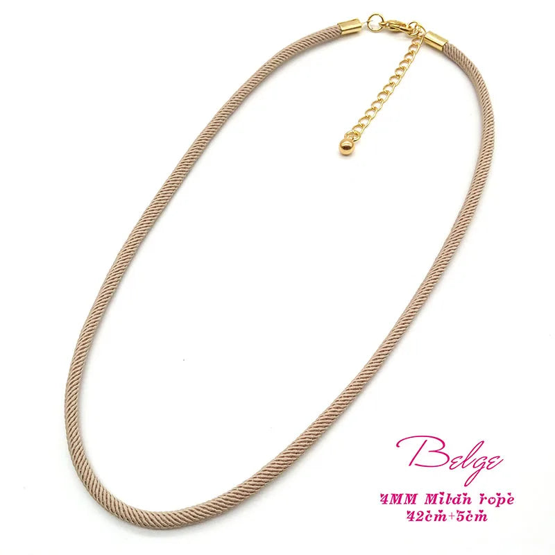 2 Pcs 4mm Milan Rope Silk Cord Necklace DIY Jewelry Making