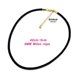 2 Pcs 4mm Milan Rope Silk Cord Necklace DIY Jewelry Making
