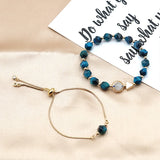 2 Pcs Tiger Eye Stone Beads Bracelet for Women