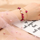 2 Pcs Tiger Eye Stone Beads Bracelet for Women