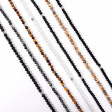 2 Pcs/set Matte Bead Bracelet Necklace For Men