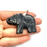 2 Pcs Agate Elephant-shaped Red Pendant DIY Earrings Necklace Charm