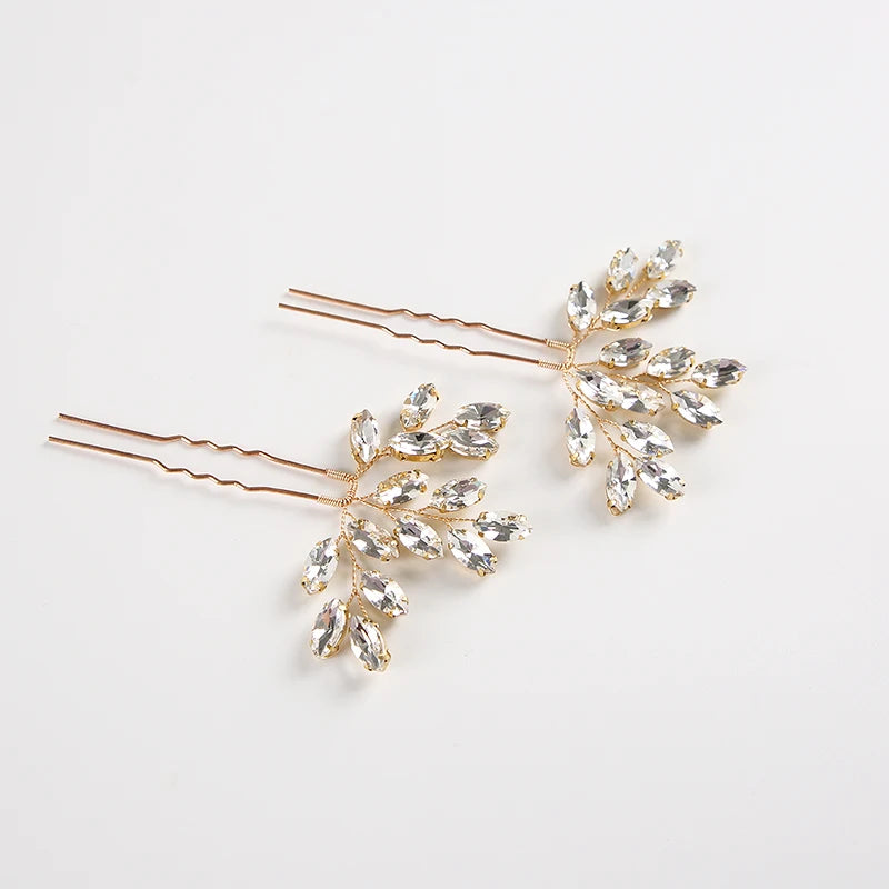 Crystal Flower Hairpins Wedding Hair Accessories