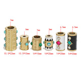 2 Piece Cylinder Enamel Beads for DIY Charms Necklace Jewelry