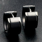 Villain Huggie Earrings Stainless Steel Smooth Round Beer Wreath Jewelry