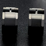 Villain Huggie Earrings Stainless Steel Smooth Round Beer Wreath Jewelry